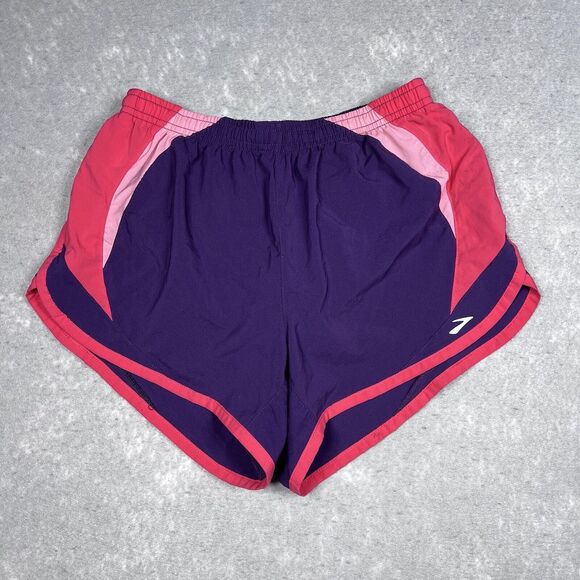 Brooks Shorts Womens Small Pink And Purple Drawstring Running Shorts Athleisure - Picture 1 of 13